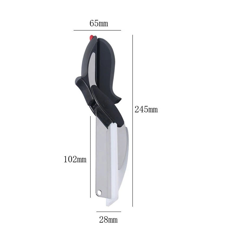 Household Vegetable Scissors 2 In 1 Multi Kitchen Tool Fruit Knife