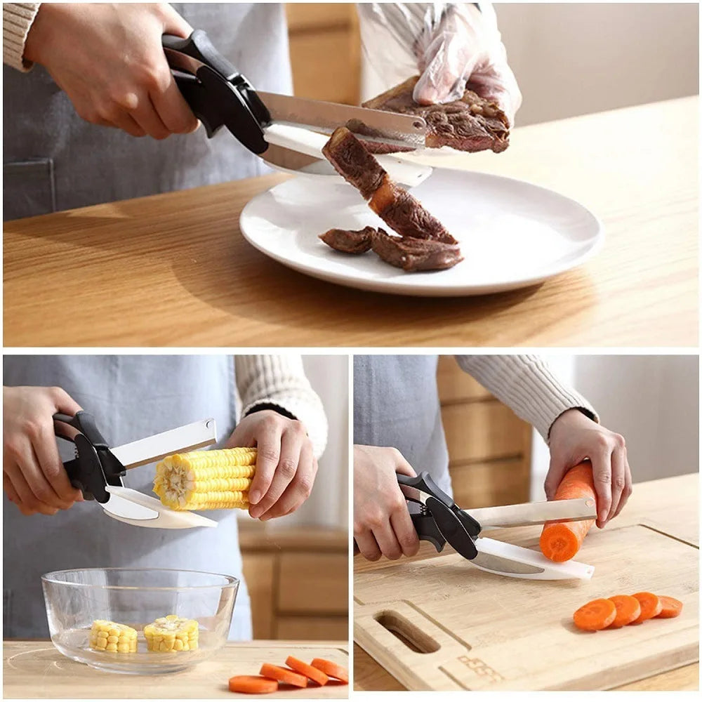 Household Vegetable Scissors 2 In 1 Multi Kitchen Tool Fruit Knife