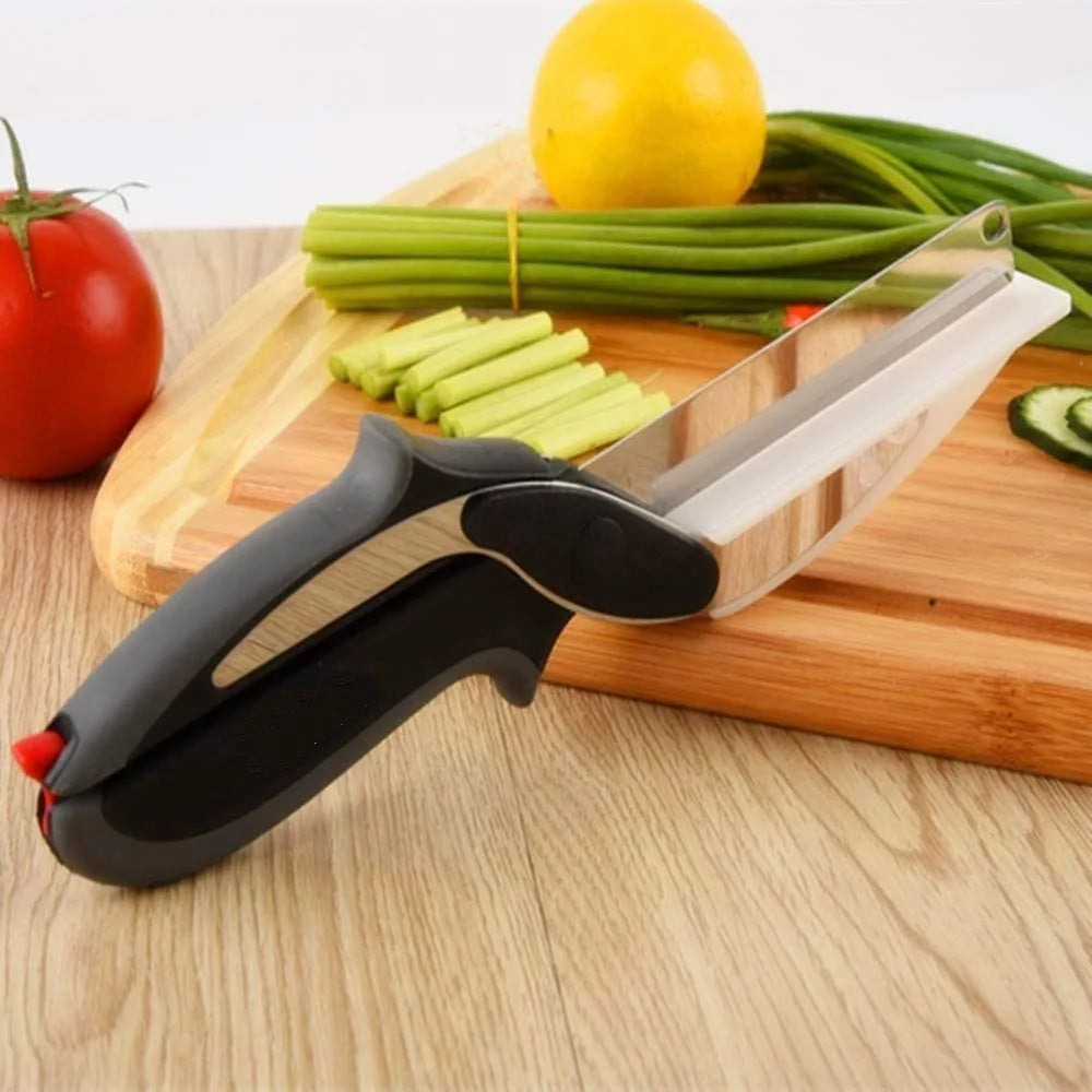 Household Vegetable Scissors 2 In 1 Multi Kitchen Tool Fruit Knife