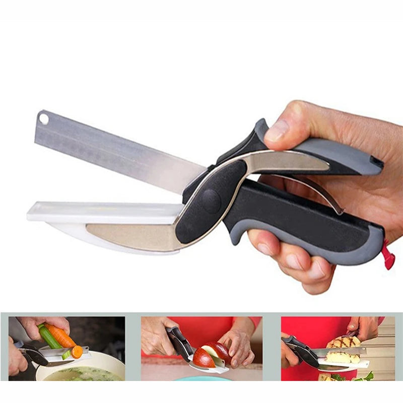 Household Vegetable Scissors 2 In 1 Multi Kitchen Tool Fruit Knife