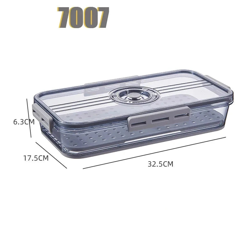 Refrigerator Storage Box Transparent Food Grade PET Plastic Storage Box