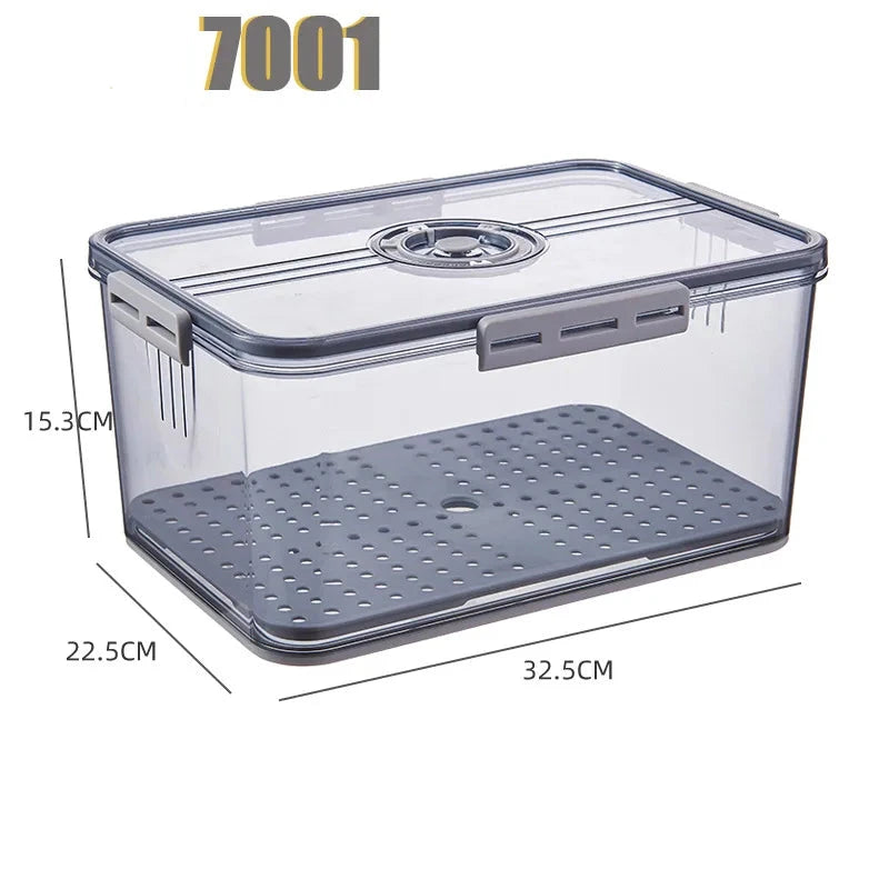 Refrigerator Storage Box Transparent Food Grade PET Plastic Storage Box