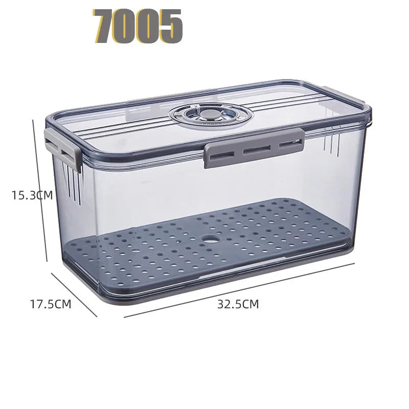 Refrigerator Storage Box Transparent Food Grade PET Plastic Storage Box