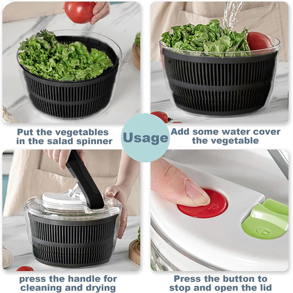 3-in-1 Handheld Salad Spinner