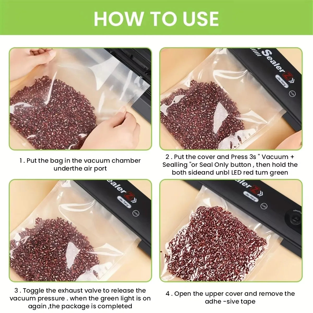 One-Touch Automatic Vacuum Food Sealer