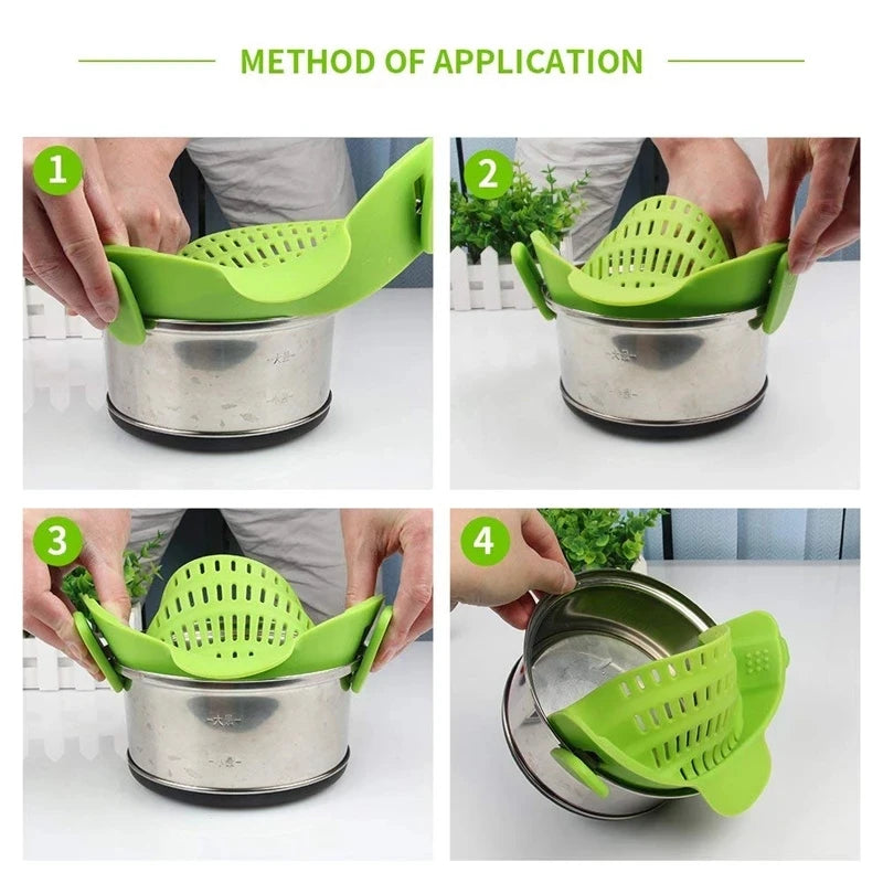 Adjustable Silicone Pot Strainer